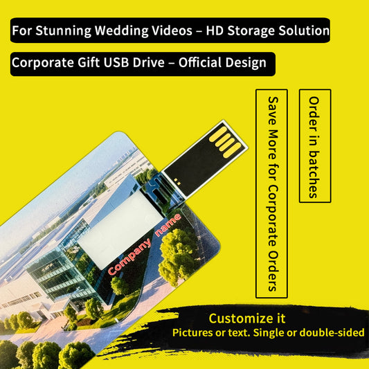 Card U disk 16G school enrollment 32G corporate exhibition gift 64G business card 128G USB flash drive pattern logo